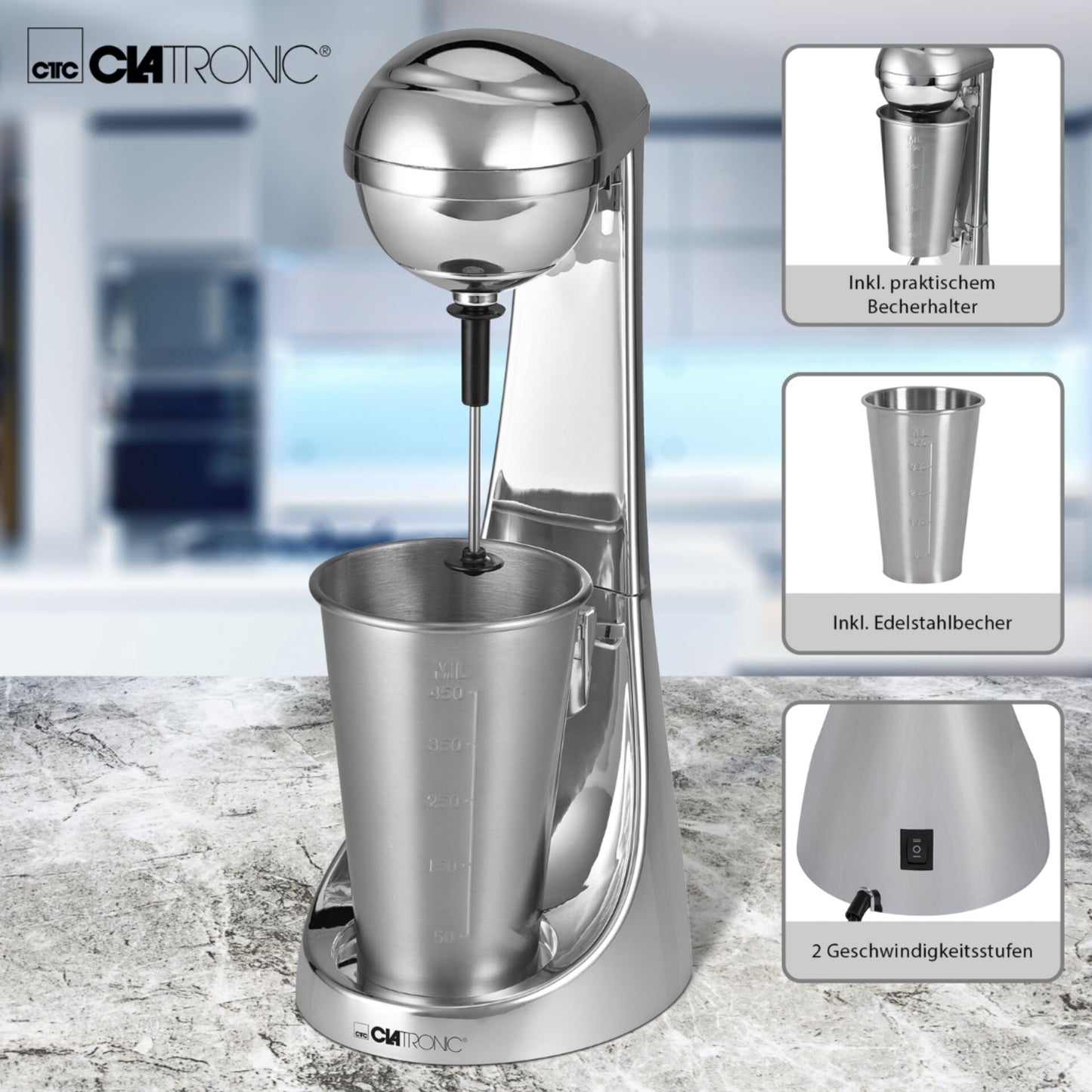 Clatronic BM 3472 chrome Bar mixer