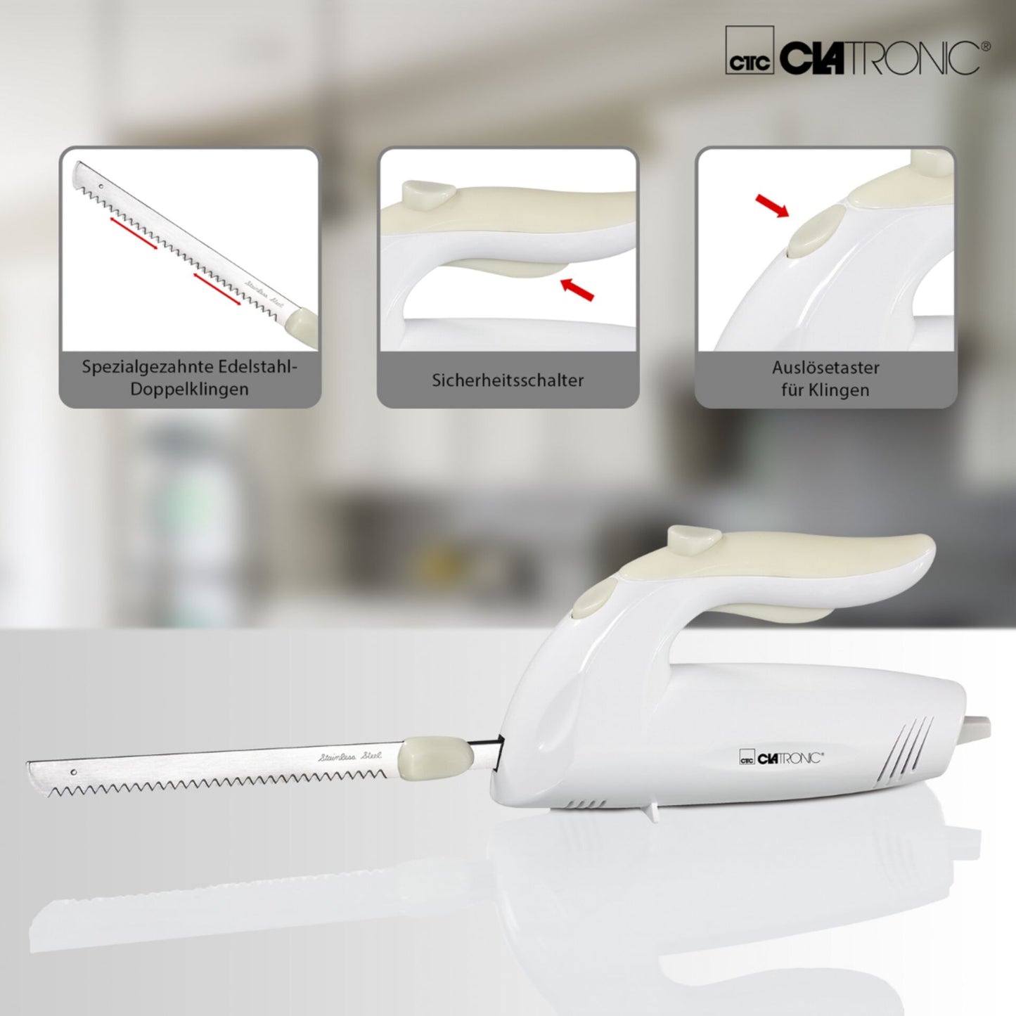 Clatronic EM 3062 white Electric knife