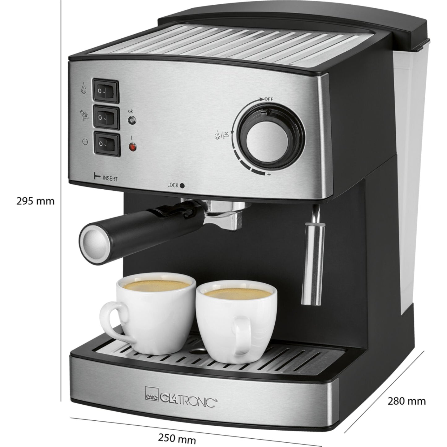 Clatronic ES 3643 black-inox Espresso Machine