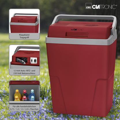 Clatronic KB 3713 N red-grey Cool Box 12 & 230 Volt