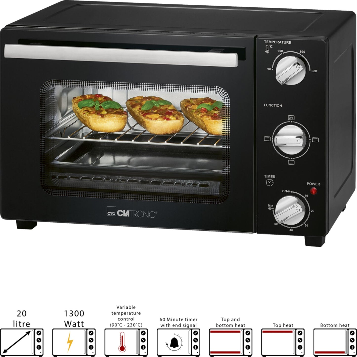 Clatronic MBG 3726 black Multi Oven
