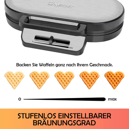 Clatronic WA 3745 black-inox Waffle Maker