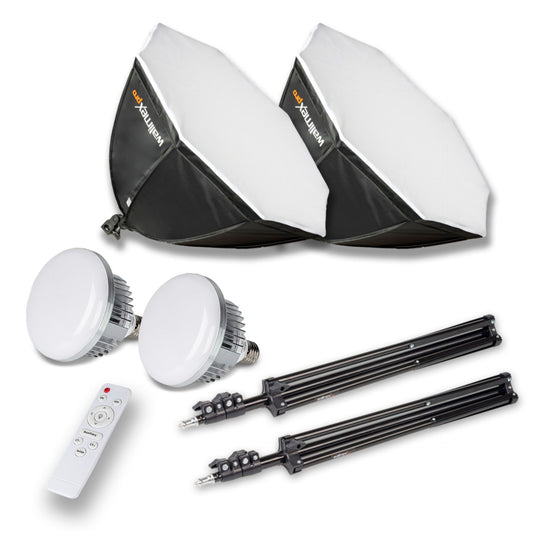 walimex pro LED 60W Octagon Ø65cm   Bi color Kit 2