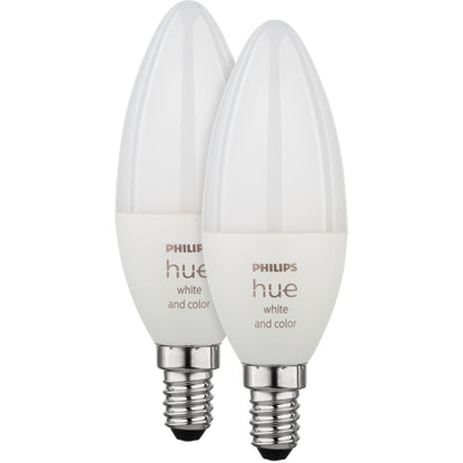 Philips Hue LED Lamp E14 2-Pack Set 470lm White Color Ambiance