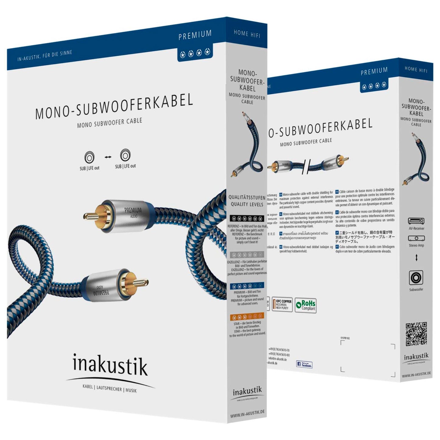 in-akustik Premium Audio Mono SUB 5,0m                00408051