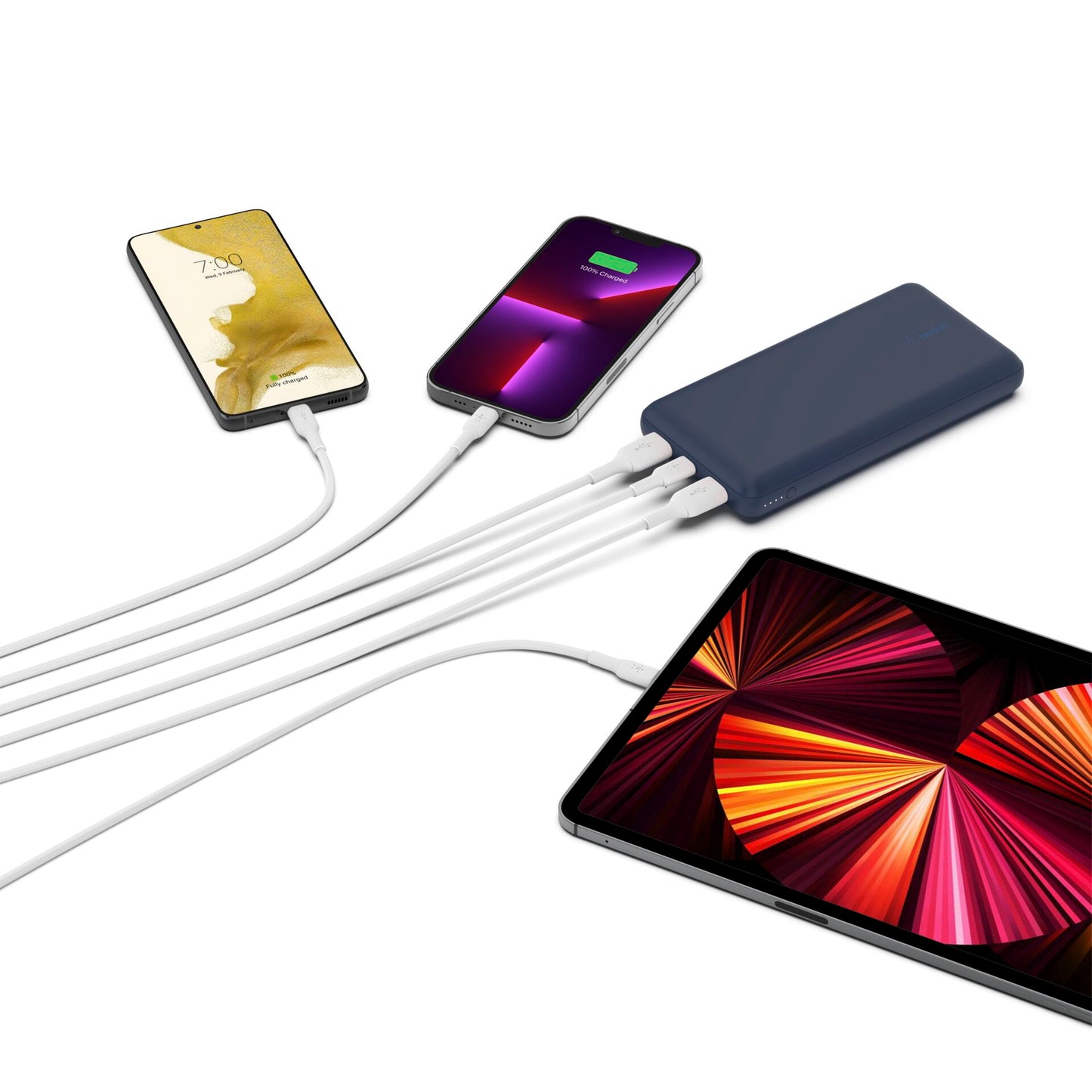 Belkin Powerbank 20.000mAh blue 15W+USB-A/C Kab. 15cm BPB012BTBL