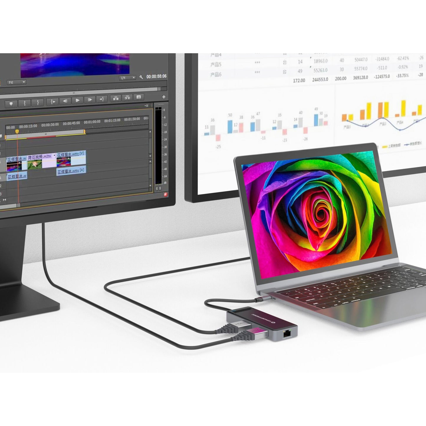 Conceptronic DONN14G 7-in1 USB 3.2 Docking