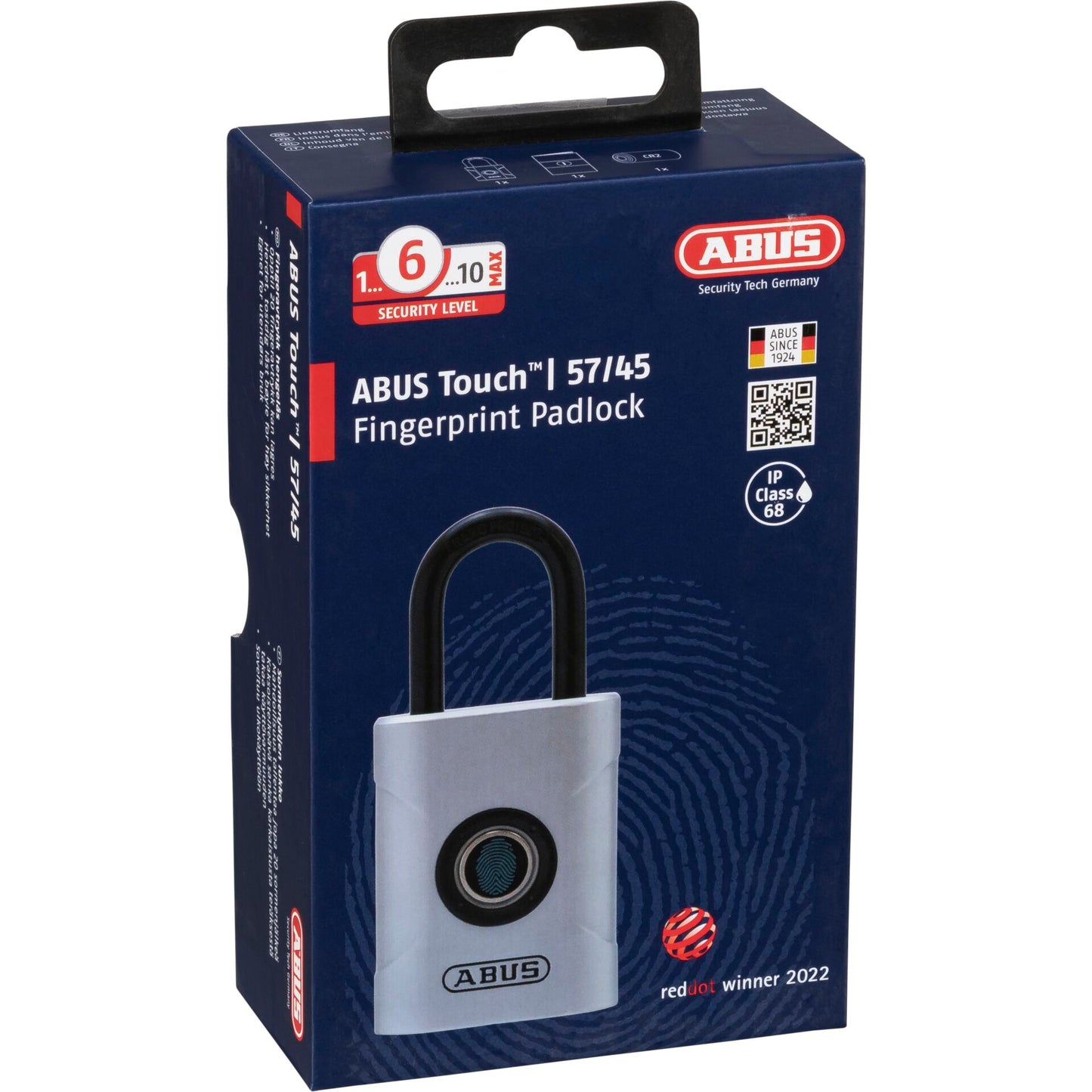 ABUS Touch 57/45 Padlock IP66/68 - Fingerprint