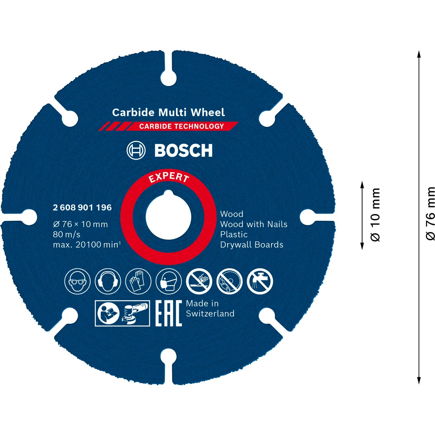Bosch  Carbide Multiwheel 76x10 EXPERT