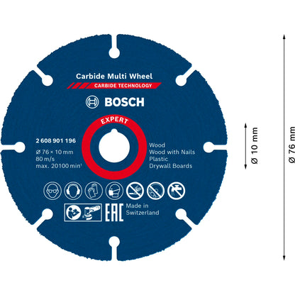 Bosch  Carbide Multiwheel 76x10 EXPERT