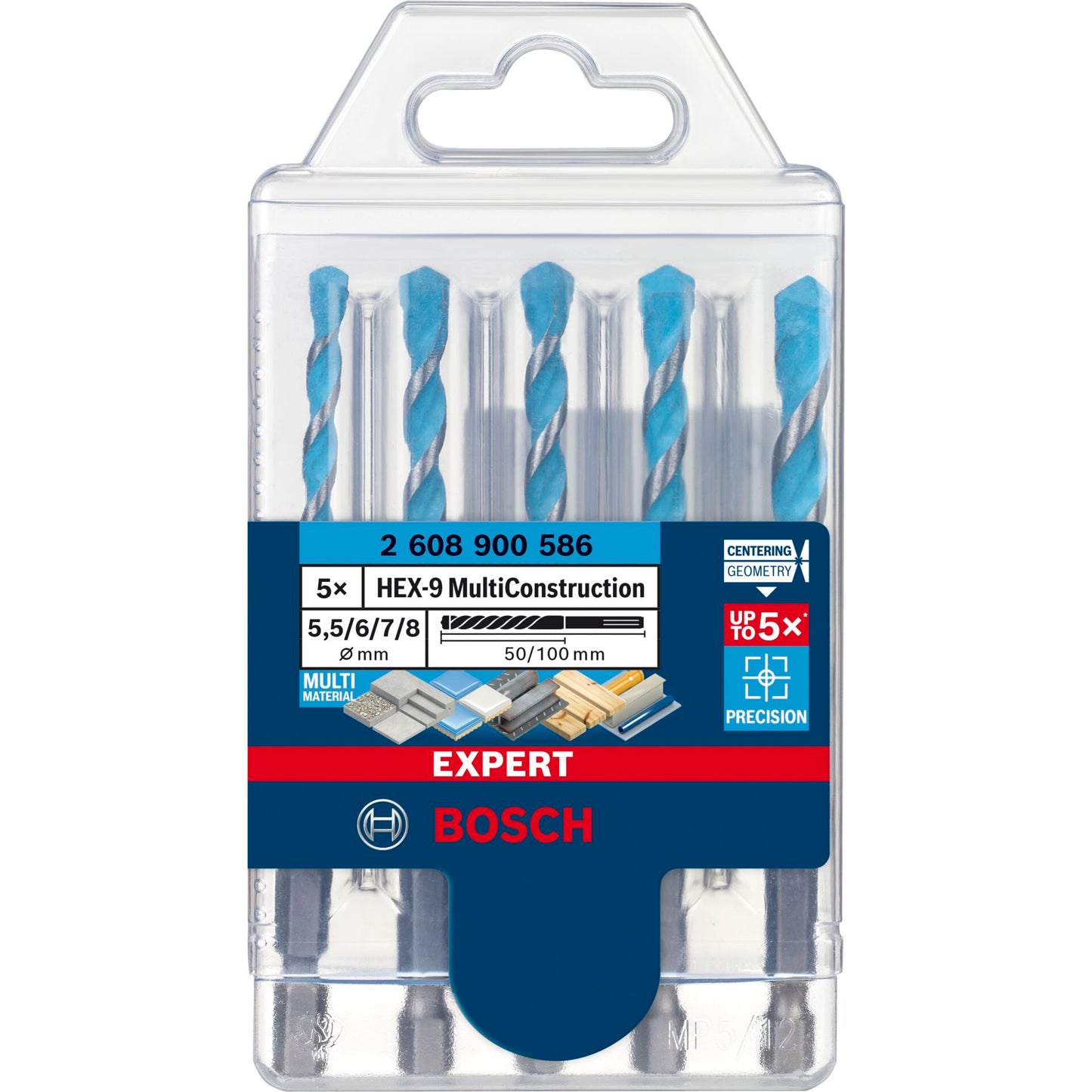 Bosch  HEX-9 MC Drill Bit Set 5 pcs  5.5/6/7/8