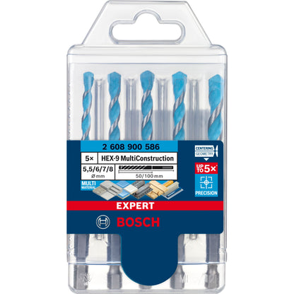 Bosch  HEX-9 MC Drill Bit Set 5 pcs  5.5/6/7/8