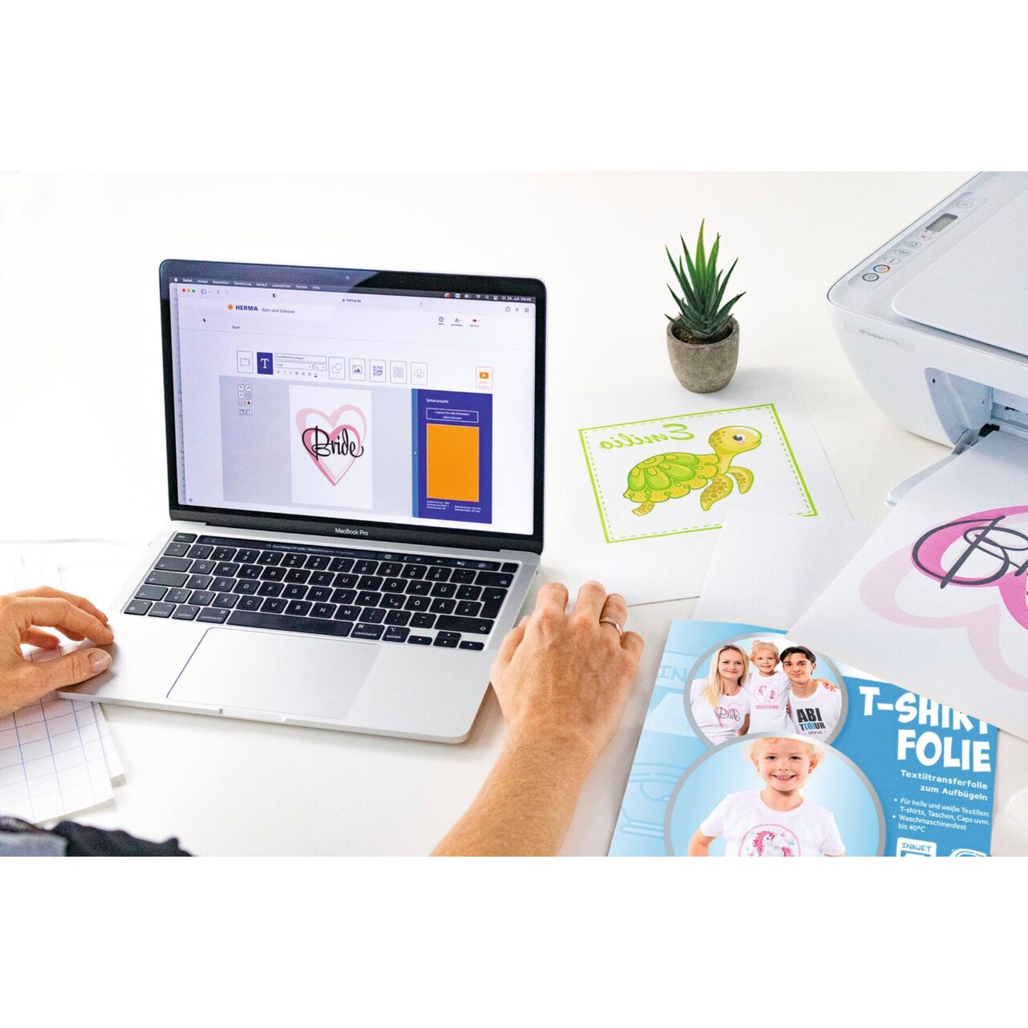 Herma T-Shirt Foil A4 for light + white Textiles  20 Sheets 4525