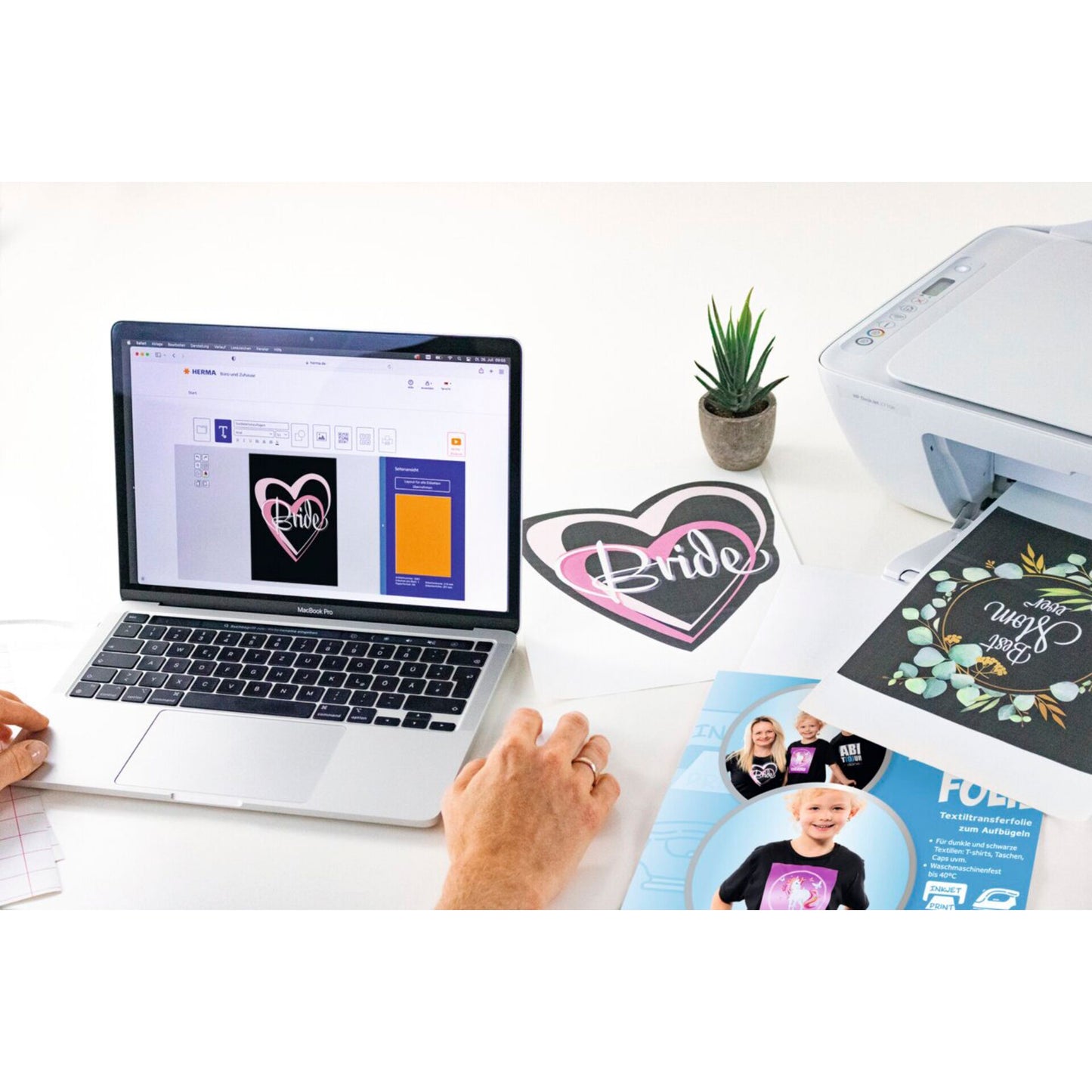 Herma T-Shirt Foil A4 f. dark + black Textiles 10 Sheets 4527