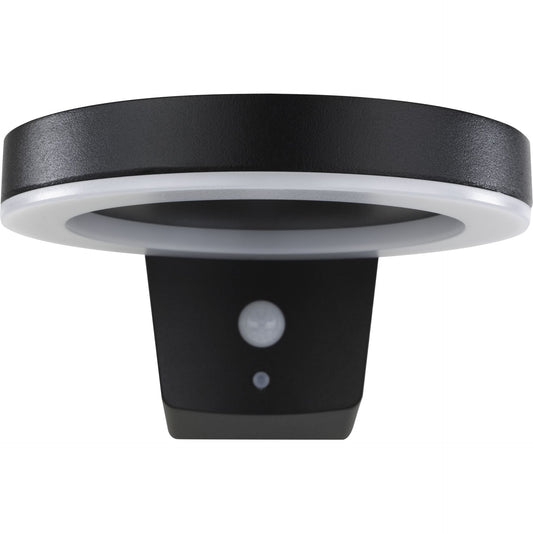 REV LED Solar Wandleuchte Round Metall schw.Bew.Melder2023001100