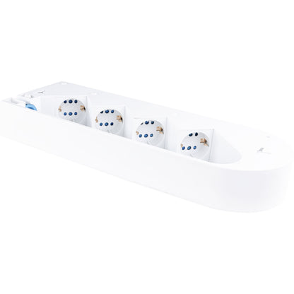 REV NoLook Steckdosenleiste weiß 4=8 fach Schalt. 1,4m  001540112