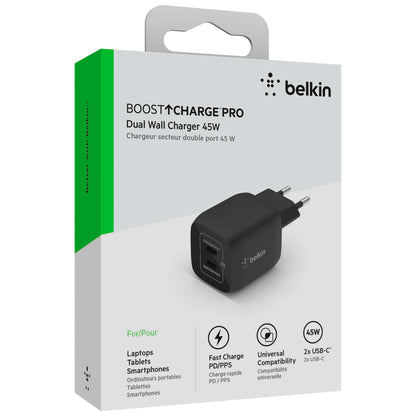 Belkin BOOST Charge 45W USB-C W GaN PD 3.0 PPS black WCH011vfBK