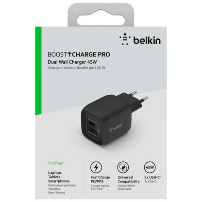 Belkin BOOST Charge 45W USB-C W GaN PD 3.0 PPS black WCH011vfBK