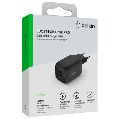 Belkin BOOST Charge 65W USB-C GaN PD 3.0 PPS bla. WCH013vfBK