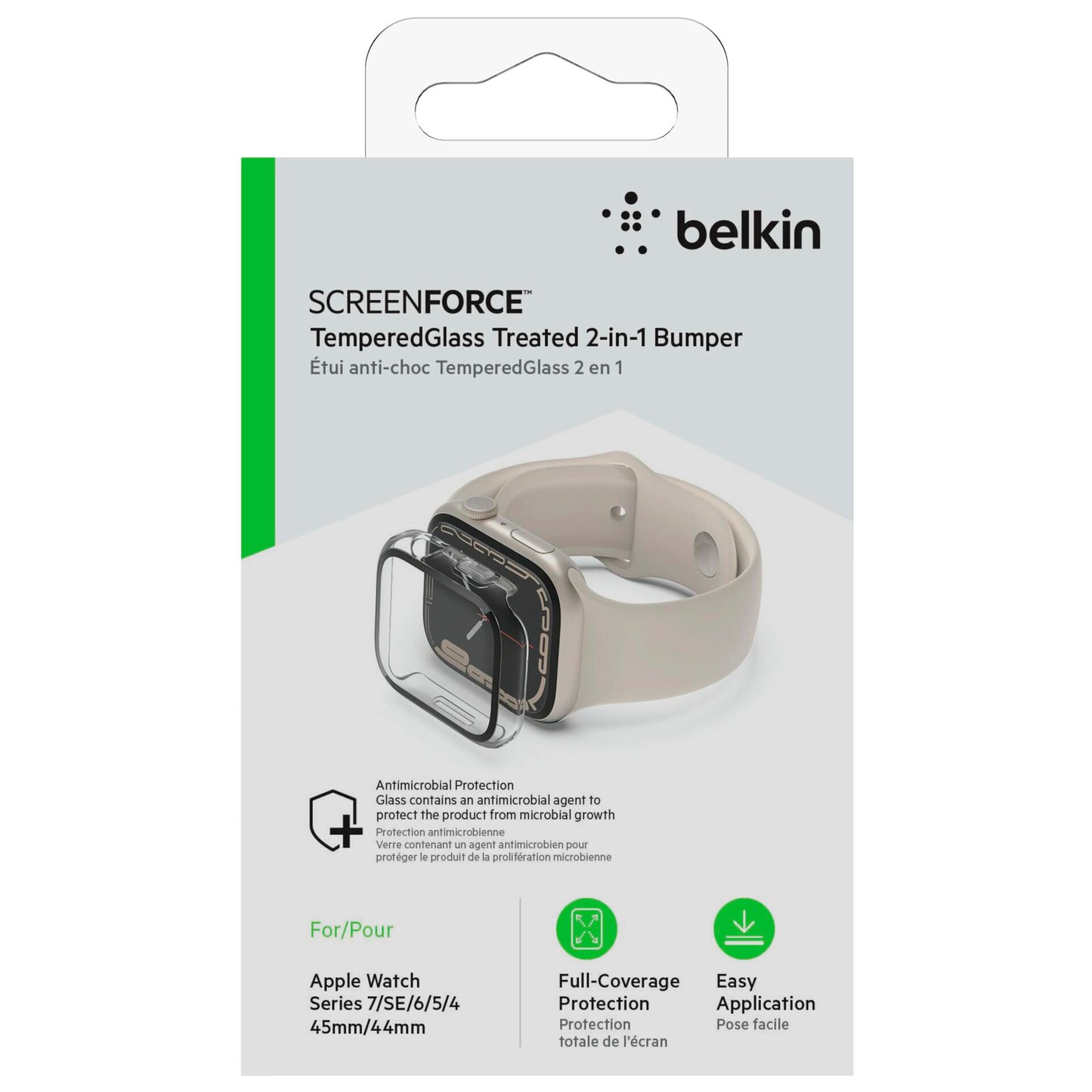 Belkin Temp. Curve Displaypr.360 Apple Watch 4-9/SE/44/45mm clear