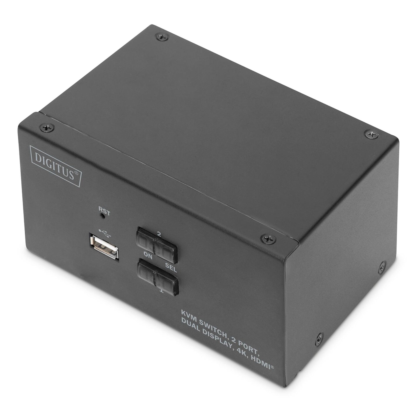 DIGITUS KVM-Switch 2-Port Dual-Display 4K, HDMI