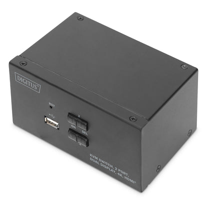 DIGITUS KVM-Switch 2-Port Dual-Display 4K, HDMI
