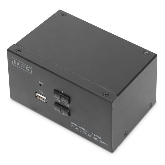DIGITUS KVM-Switch 2-Port Dual-Display 4K, HDMI