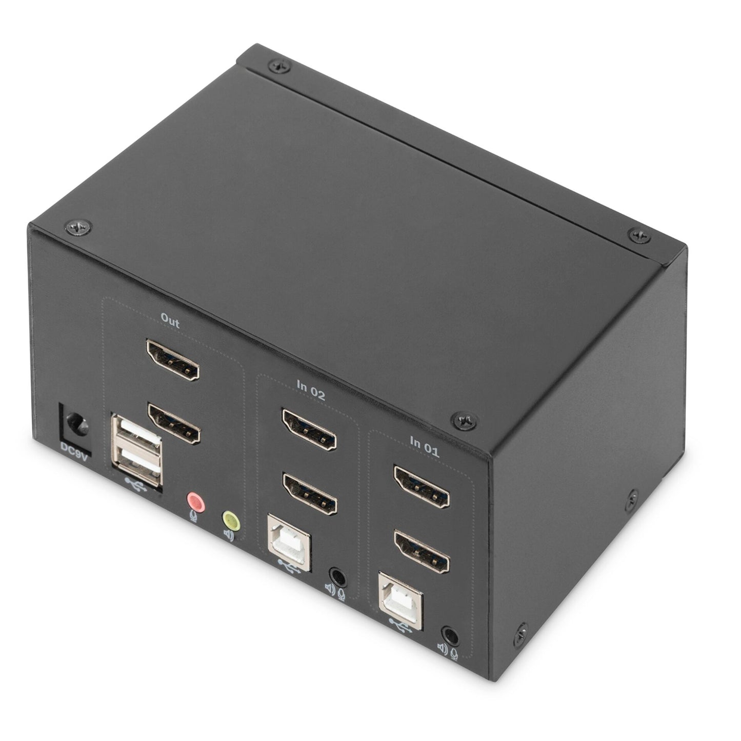 DIGITUS KVM-Switch 2-Port Dual-Display 4K, HDMI