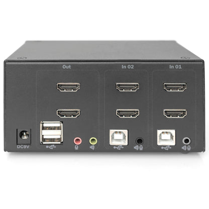DIGITUS KVM-Switch 2-Port Dual-Display 4K, HDMI