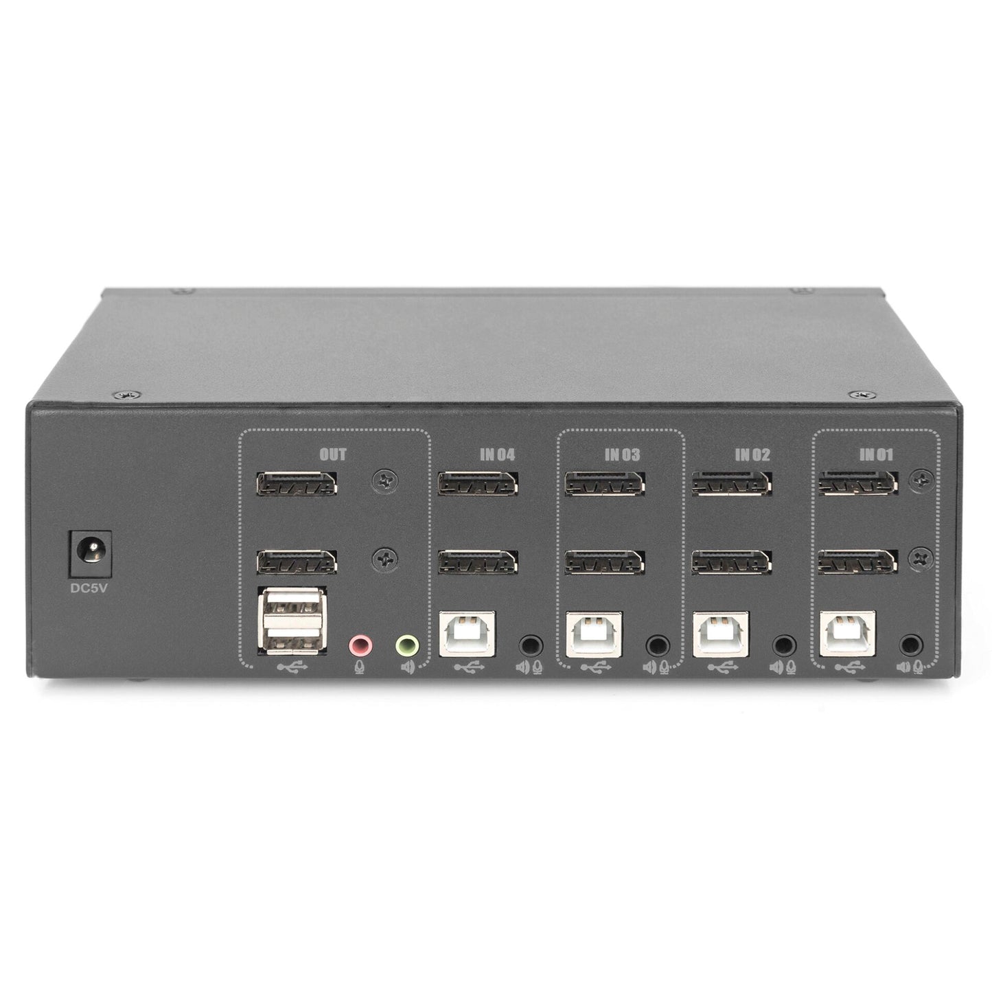 DIGITUS KVM-Switch 4-Port Dual-Display,4K, Display-Port