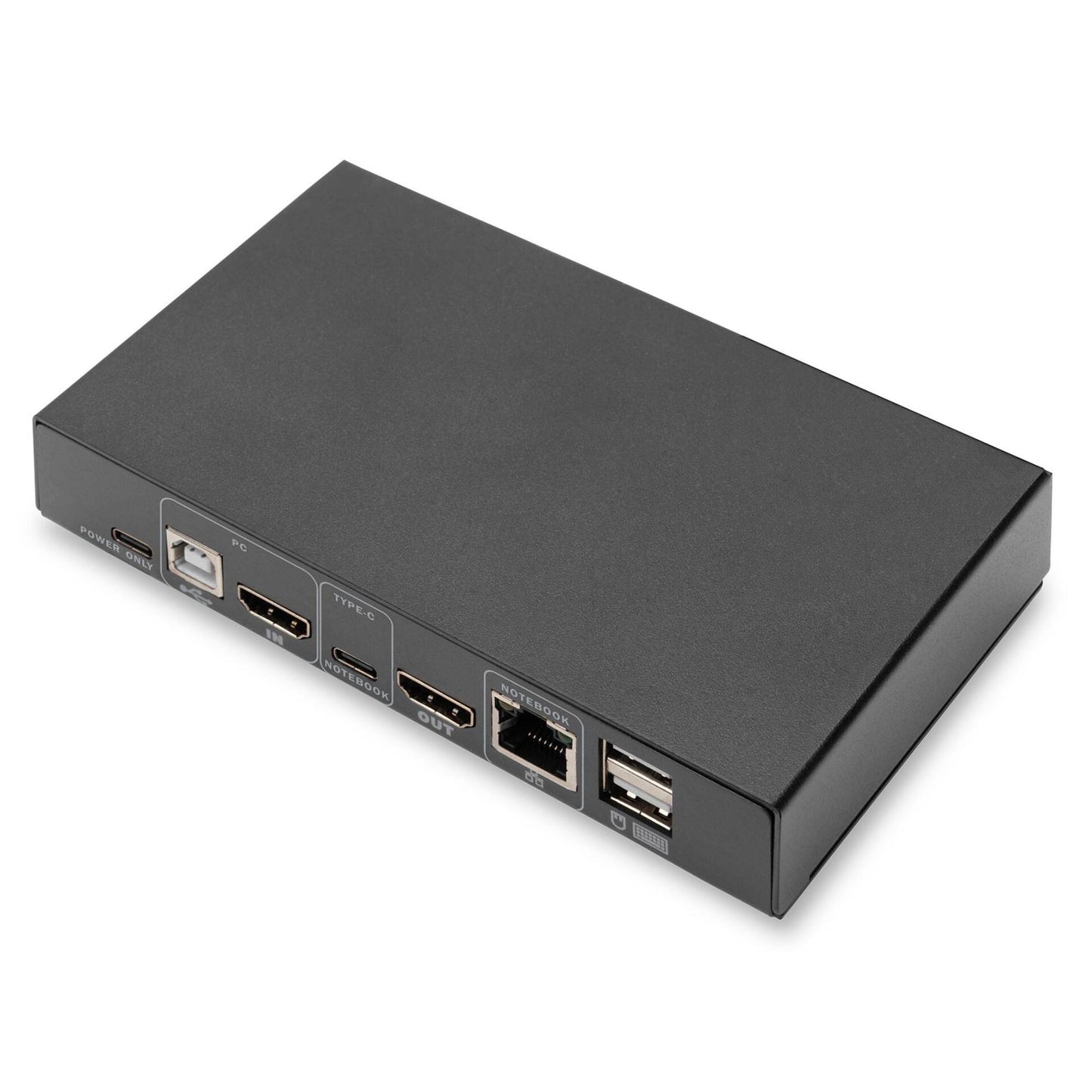 DIGITUS KVM-Switch 2-Port 4K30Hz,USB-C/USB/HDMI in/out