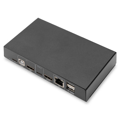 DIGITUS KVM-Switch 2-Port 4K30Hz,USB-C/USB/HDMI in/out