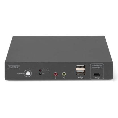 DIGITUS KVM-Switch 2-Port 4K30Hz,USB-C/USB/HDMI in/out