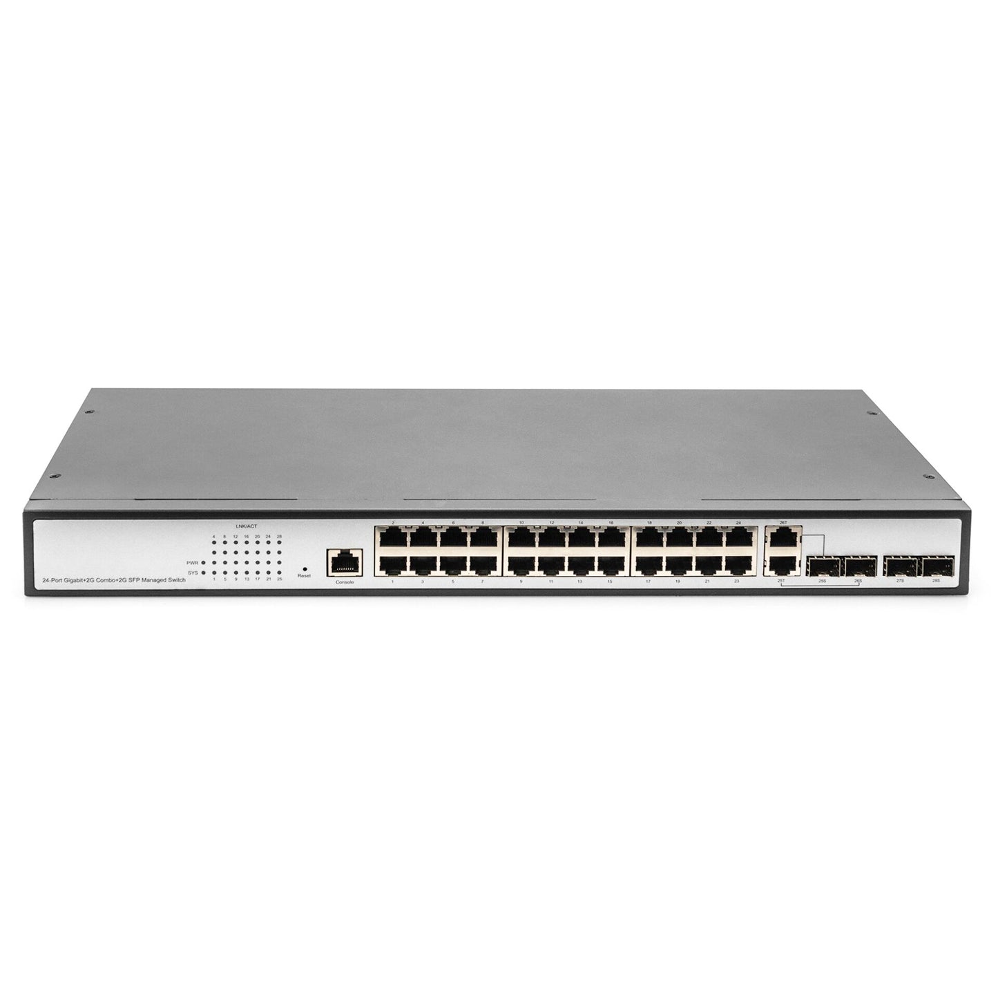 DIGITUS 24-Port Gigabit Switch 19Zoll, Managed, 2 Uplinks