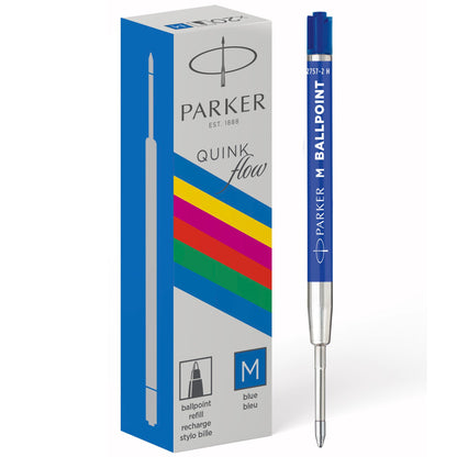1x20 Parker Quinkflow Basic Ballpoint Pen Refill M blue