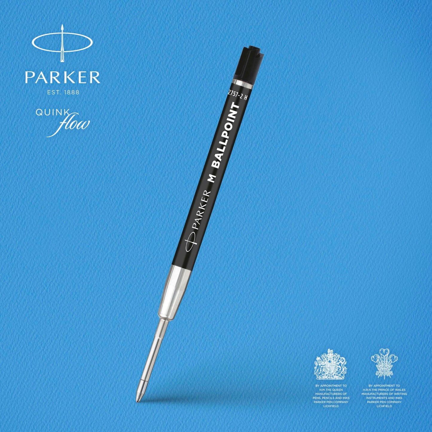 1x20 Parker Quinkflow Basic Ballpoint Pen Refill M black