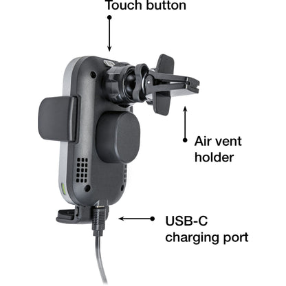 Verbatim Fast Qi Fast Wireless Car Charger USB-C 15W     FWC-02