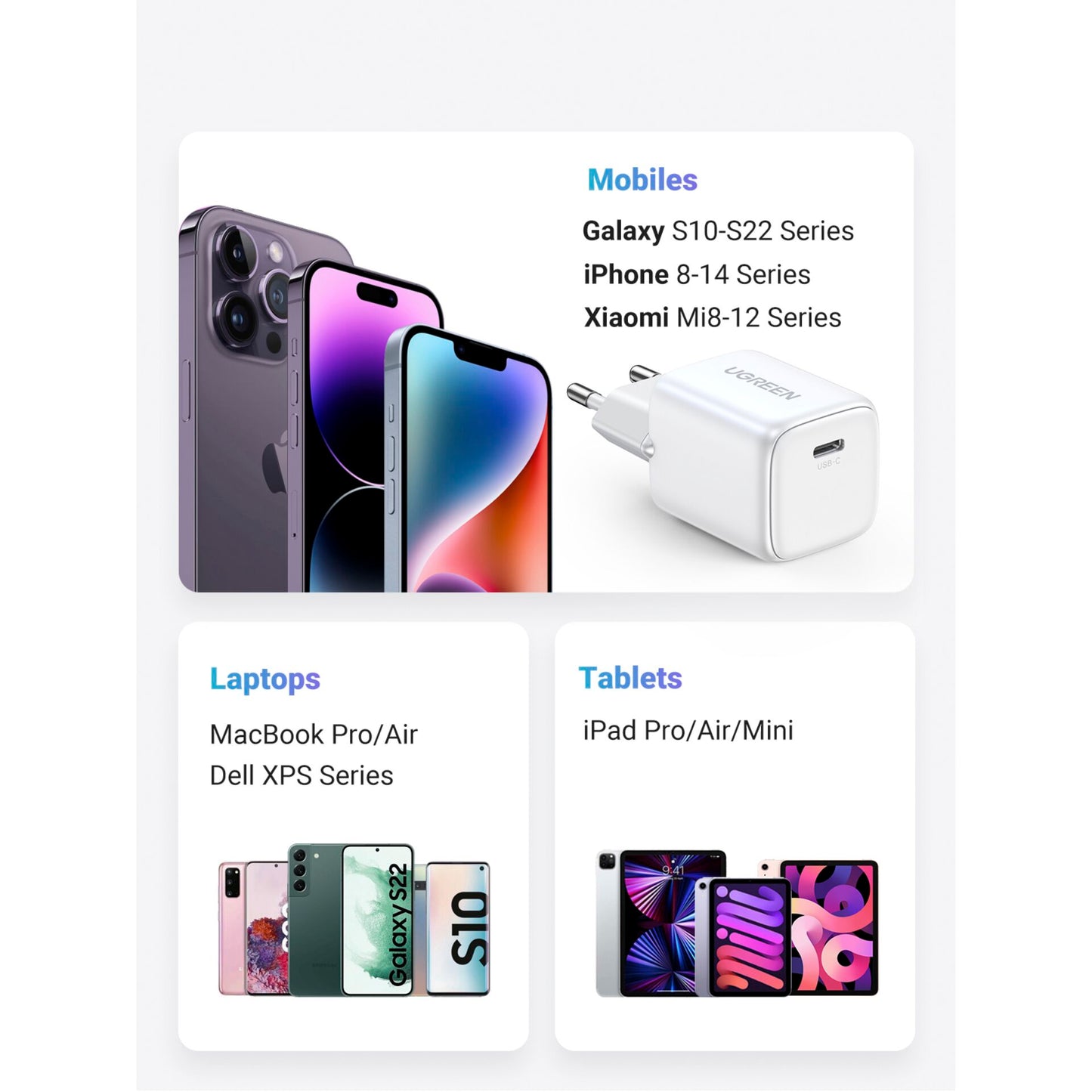 UGREEN Nexode Mini 30W PD GaN Tech Charger White