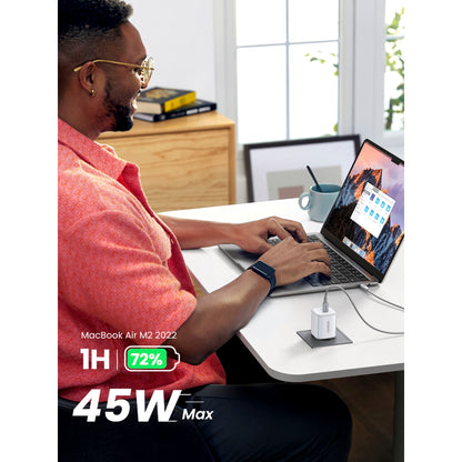 UGREEN Nexode 45W Dual USB-C PD Charger (25W+20W) white