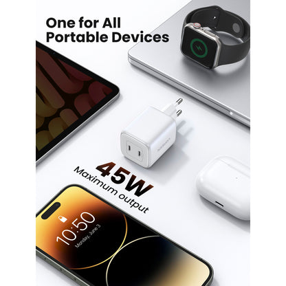UGREEN Nexode 45W Dual USB-C PD Charger (25W+20W) white