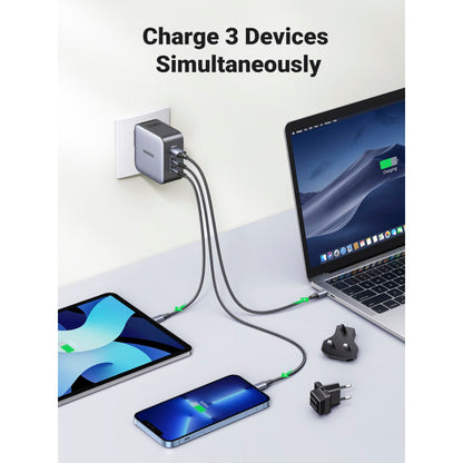 UGREEN USB-A+2*USB-C 65W GaN Worldwide Travel Fast Charger