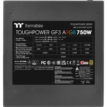 Thermaltake Toughpower GF3 ARGB 750W Gen 5 EU