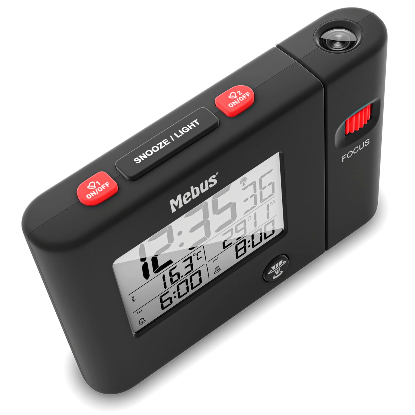 Mebus 25795 Radio controlled Alarm Clock with Projection