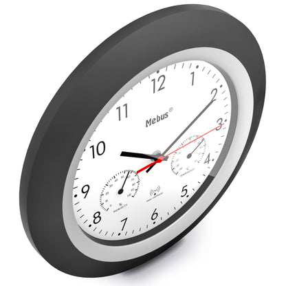 Mebus 19449 Radio controlled Wall Clock w. Thermo/Hygrometer