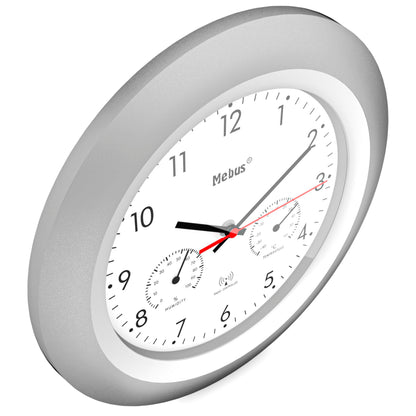 Mebus 19450 Radio controlled Wall Clock w. Thermo/Hygrometer