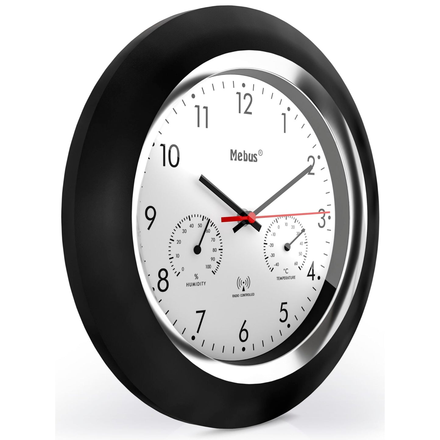Mebus 19453 Radio controlled Wall Clock w. Thermo/Hygrometer