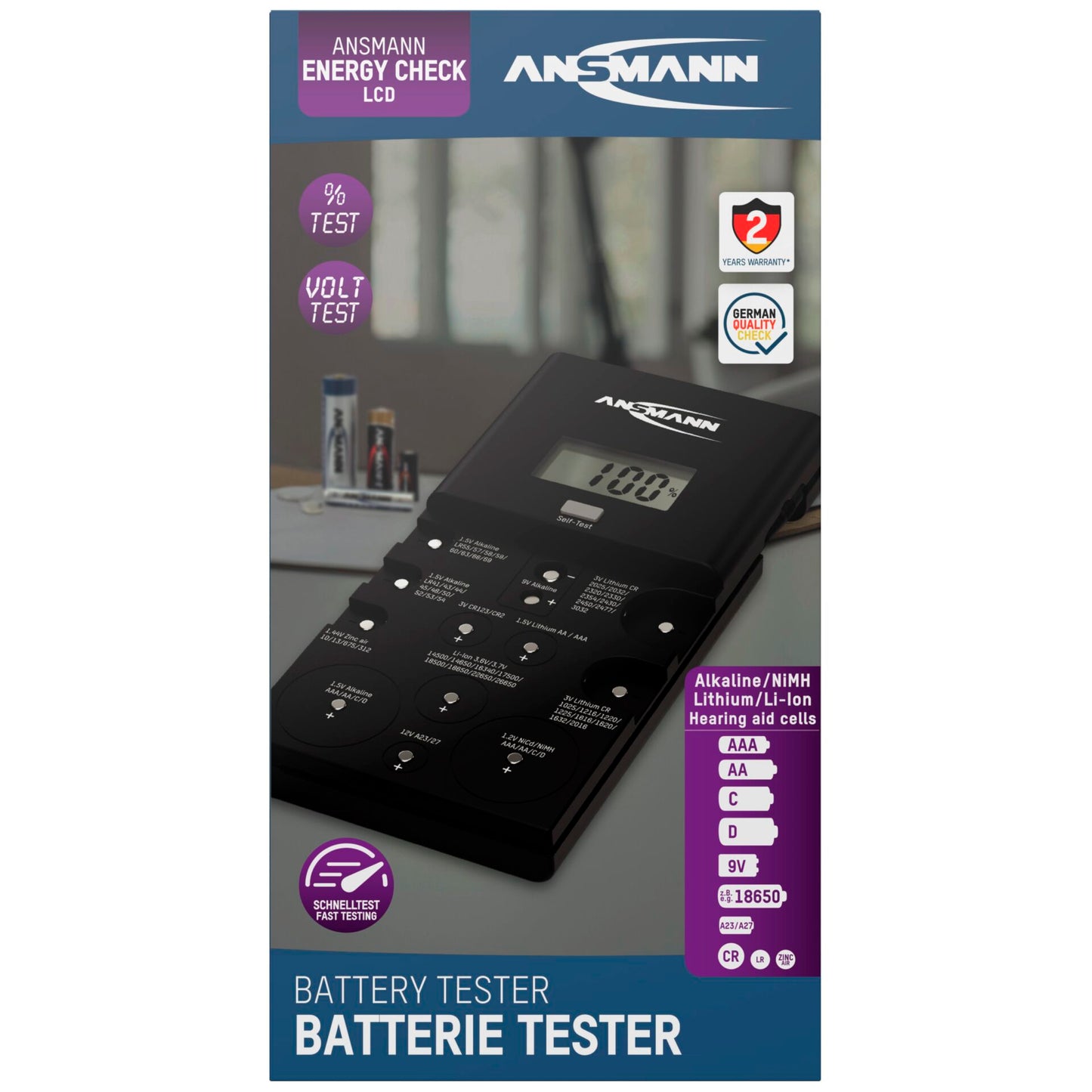 Ansmann Energy Check LCD Battery Tester         1900-0100