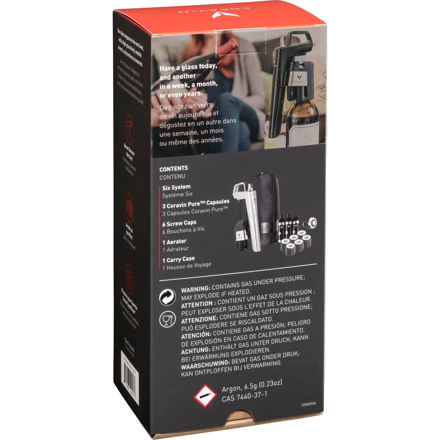 Coravin Wine System  silver Timeless Six + 12 pcs.