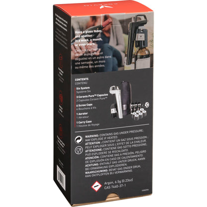 Coravin Wine System  silver Timeless Six + 12 pcs.