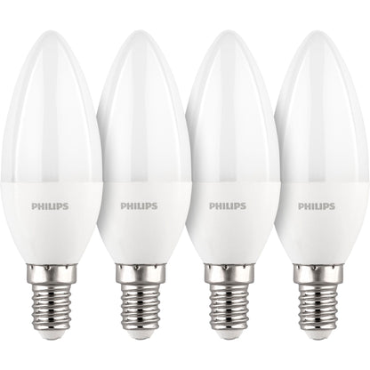 Philips LED Lamp E14 4-pack candle     40W 2700K